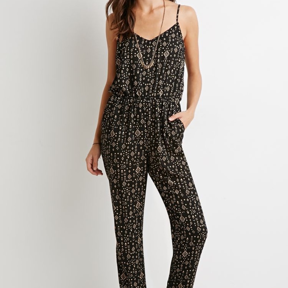 Forever 21 tribal jumpsuit